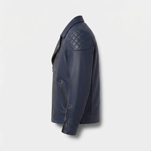 Chaqueta de Cuero Genuino Personalizada para Hombre, Chaqueta de Invierno de Cuero Real, Fabricante Mayorista OEM - Product Image 4