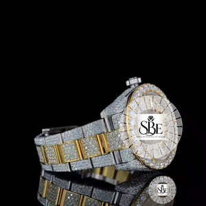 Montre-bracelet de luxe en quartz, alliage, cristal saphir, étanche, diamant Moissanite couleur D VVS1, style Hip-Hop, unisexe - Product Image 2