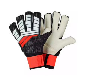Unisex Full <b>Finger</b> PU Goalkeeper Gloves White Black Red Non Slip Palm Adjustable Wrist <b>Strap</b> Breathable <b>Finger</b> Protection - Product Image 3