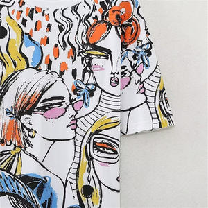 High-quality Cotton Women's T-shirt Women's Summer <b>Round</b> Neck Large Size T-shirt Clothing Wholesale - Product Image 4