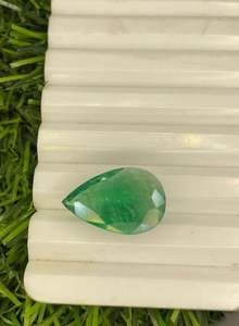 Esmeralda zambiana natural verdosa de corte pera de 17.50x11.40MM. 5.25 quilates. Esmeralda para joyería. - Product Image 4