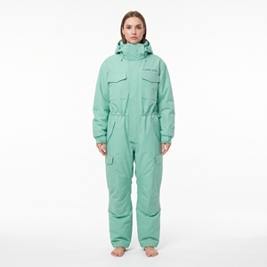 Mono de Esquí de Una Pieza para Mujer HAWK EYE, Impermeable, con Capucha, Color Verde Menta, Aislamiento Sintético, Traje para la Nieve - Product Image 3