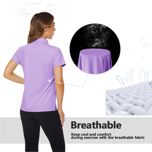 Chemises polo pour femmes en gros, été, 100% coton, design à manches courtes - Product Image 2