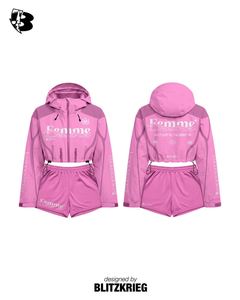 Conjunto de Chaqueta Corta y Pantalones Cortos para Mujer |   Ropa Deportiva con Diseño Personalizado |   Fabricante de Ropa Deportiva de Marca Privada OEM - Product Image 1