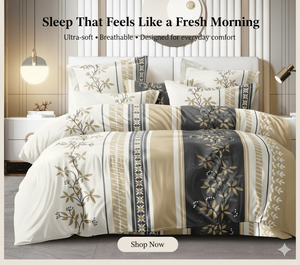 Parure de lit de luxe moderne en polyester tissé pour lit King Size – Drap-housse et taies d'oreiller résistants à la décoloration – Collection Hôtel - Product Image 5