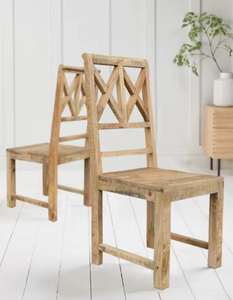 Chaises de restaurant en bois, design moderne à dossier croisé, robustes pour salles à manger et cuisines élégantes - Product Image 2