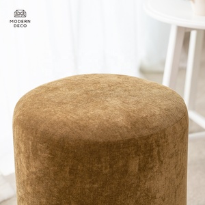 Nouveau tissu Ottoman meubles <span class=keywords><strong>de</strong></span> salon canapé <span class=keywords><strong>chaise</strong></span> pied tabouret Pouf siège forme <span class=keywords><strong>ronde</strong></span> - Product Image 4