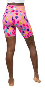 Shorts de Mujer de Cintura Baja con Estampado Floral, Color Degradado, Transpirables, de Punto, Spandex y Algodón, Corte Regular, Secado Rápido, Cierre con Cordón - Product Image 5