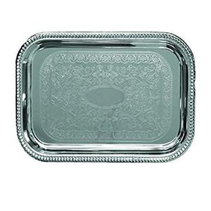 Oferta Especial: Bandeja de Servir Ovalada de Metal, Diseño Nuevo, Utensilio de Cocina, Bandeja Decorativa para Alimentos, Bandejas de Metal Plateadas para Bodas - Product Image 4