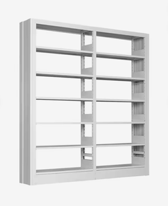 Étagère à livres double face en métal à 4 niveaux, style bois MDF, sur pieds, pour bibliothèque domestique, OEM/ODM Vietnam - Product Image 1