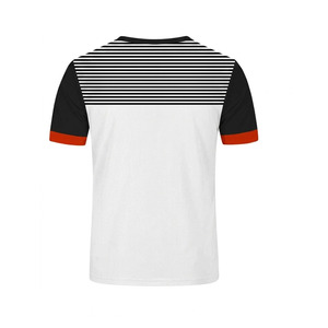 Men's White Striped Crew Neck T-Shirt And Shorts <b>Set</b> Quick Dry <b>Knitted</b> Casual Summer Wear Women's summer shorts <b>set</b> - Product Image 5
