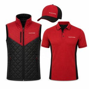 แพ็คเกจกอล์ฟแบบกำหนดเอง เสื้อแจ็คเก็ต Gillet สำหรับผู้ชาย เสื้อกั๊กแบบไม่มีแขนบุผ้าแบบควิลท์ ผ้าแคนวาสน้ำหนักเบา ซิปด้านหน้า สำหรับฤดูหนาว กิจกรรมกลางแจ้ง ลายพิมพ์แบบ Sublimation - Product Image 1