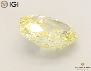 Diamant de laboratoire cultivé CVD de forme ovale avec certificat IGI, 1,50 carat, couleur jaune vif fantaisie, clarté VVS2, pour bague solitaire, cadeau - Product Image 5