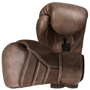 Gants de boxe de qualité supérieure LX, logo du club de gym imprimé, gants de boxe en cuir véritable avec fermeture à sangle - Product Image 6