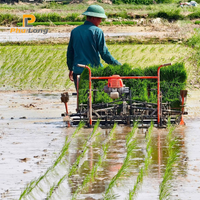 Transplanteur de riz à haute efficacité 4/5/6 rangs, machine à planter le riz manuelle avec moteur à essence FABRIQUÉ AU VIETNAM