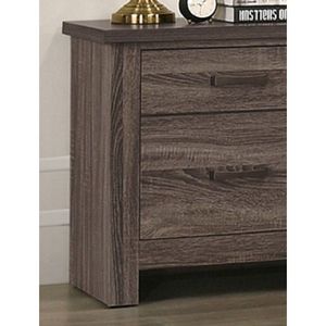 Natural Finish Wooden Nightstand with <b>2</b> <b>Drawers</b> for Bedroom <b>Storage</b> Bedside Table Furniture - Product Image 5