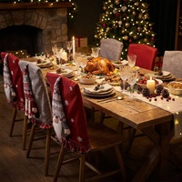 Housses de chaise de Noël en coton en gros pour usine - Faits main en peluche - Fournitures de fête classiques et festives