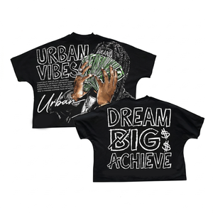 Camiseta Boxy para Mujer, 240 GSM, Algodón Premium Negro, Impresión Gráfica DTG, Impresión Personalizada, Logotipo Bordado, Tallas Grandes, 100% Algodón - Product Image 1