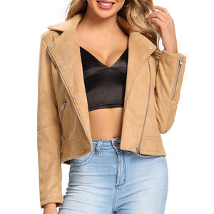 Chaqueta de cuero genuino de alta calidad para mujer, ropa de abrigo de invierno, elegante, transpirable, con cremallera, chaqueta corta de cuero para mujer - Product Image 5