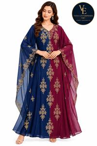 Abaya Kaftan Papillon Couleur Unie avec Fermeture Éclair Frontale, Vêtement Islamique Modeste pour l'Aïd, le Ramadan, Dubaï, la Turquie, Grandes Tailles pour Femmes Adultes, Infroissable - Product Image 2