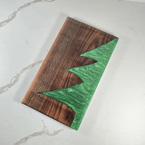 High Quality Dark Brown Natural Wood Handcrafted Serving Tray Food Platter Glossy Finish <b>Side</b> Handles Dining Tableware Beverage - Product Image 3