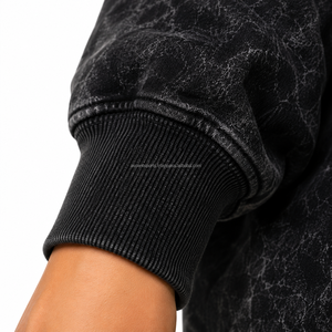 Sudadera con capucha para mujer, estilo vintage, lavado ácido, de algodón grueso, forro polar, OEM, ODM, marca privada, venta al por mayor, personalizada - Product Image 4