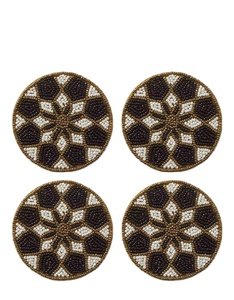 CRYSTAL CRAFT Colorful Glass Beaded and Mother of Pearl <b>Table</b> <b>Mats</b> Patterned Place <b>Mats</b> for Tableware Novelty Gifts in Various - Product Image 1