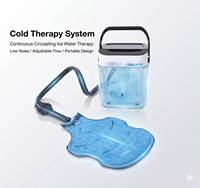 Appareil de cryothérapie bleu nuit avec écran LED pour soulager la douleur post-chirurgicale et réduire l'enflure des jambes