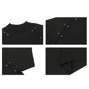 T-shirts décontractés surdimensionnés pour hommes, design personnalisé imprimé, 100% coton, manches longues ou courtes, anti-boulochage, dernier design. - Product Image 3