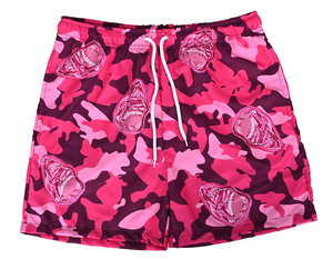 Wholesale Custom Unisex <b>Pink</b> Camo Sublimation <b>Shorts</b> Quick Dry Drawstring Elastic Waist Sports Beach <b>Shorts</b> - Product Image 1
