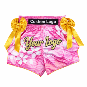 Pantalones Cortos Premium Personalizados para Muay Thai y Kickboxing, Transpirables, Ligeros, Corte Tradicional, Pierna Ancha, Aberturas Laterales, Ropa de Combate OEM - Product Image 1