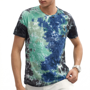 เสื้อยืดโอเวอร์ไซส์ทรงสปอร์ต ยูนิเซ็กซ์ ผ้าฝ้าย/ใยไผ่ 300 กรัม ดีไซน์เรียบสีพื้นย้อมเส้นด้าย - Product Image 1
