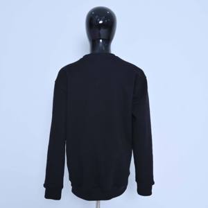 Custom printed graphic <b>black</b> sweatshirt oversized streetwear crewneck pullover high quality cotton <b>fleece</b> apparel wholesale - Product Image 2