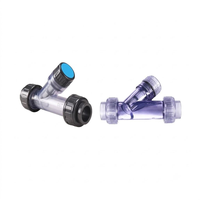 Filtre en Y en PVC avec vanne filetée pour tuyau, raccord de filtration d'eau pour plomberie industrielle, connecteur de filtration pour systèmes d'irrigation durables