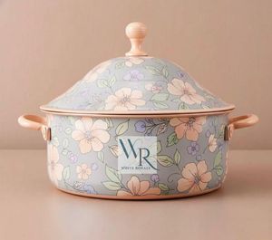 Premium Quality Metal Made Food Warmer Casserole Hotpot Durable Floral <b>Sticker</b> Design Customization Available at Bulk Orders - Product Image 1