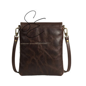 Sac bandoulière pour téléphone en cuir de vachette western, cuir à poils, petit sac à bandoulière, personnalisable ODM, homme femme - Product Image 4