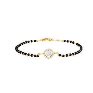 Pulsera de Lujo para Mujer, Chapada en Oro de 18K, con Diamantes, Corte Brillante Redondo, Engaste Circular, Cadena de Eslabones para Uso Diario - Product Image 1