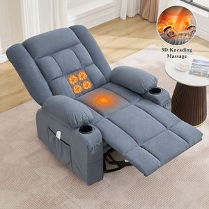 Fauteuil inclinable 4 points 3D avec massage par pétrissage et chaleur, fonction balancelle, idéal pour salon, 2 places - Product Image 3