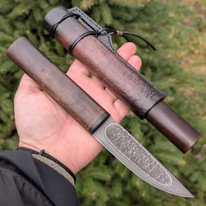 Handmade Yakut <b>Knife</b> With <b>Bone</b> <b>Handle</b> And Brass Guard Stainless Steel Spear Point Blade For Outdoor Use - Product Image 5