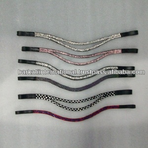 Bandeaux en cristal en cuir de qualité supérieure Halters élégants pour les sports équestres - Product Image 3