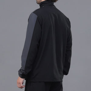 Conjunto Deportivo de Dos Piezas para Hombre, Ecológico, para Gimnasio, Fitness, de Forro Polar Técnico, Poliéster/Algodón, Cuello Redondo, Diseño Sólido, para Invierno - Product Image 4