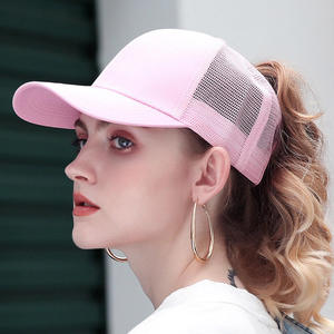 RICSA Breathable Mesh <b>Baseball</b> <b>Cap</b> 3D Embroidery Adjustable Unisex Casual Hat Spring Summer Outdoor Adult Fit Model 624 Pink Red - Product Image 6