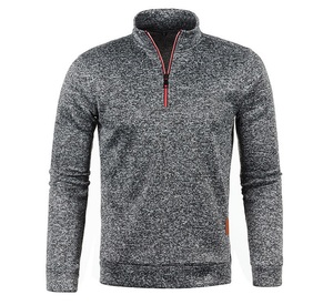 Sweat-shirts et sweats à capuche unisexes de qualité supérieure, 100% coton French Terry, logo personnalisé, fermeture éclair 1/4, poids lourd, pour hommes - Product Image 1