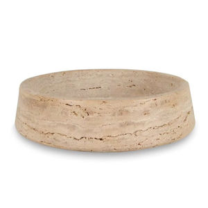 Nouveauté : Bol en pierre de travertin rond, parfait pour servir ou présenter des objets décoratifs dans votre maison - Product Image 1
