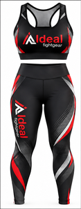 Leggings de yoga sin costuras de cintura alta y sujetador deportivo transpirable, pantalones de entrenamiento de longitud completa, elásticos, que absorben el sudor, con logo personalizado - Product Image 3