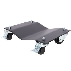 Set di 2 Carrelli Professionali in Acciaio per Auto, Capacità 2500 libbre, Pattini per Ruote Resistenti con Freni, Neri, per Spostamento Veicoli - Product Image 5