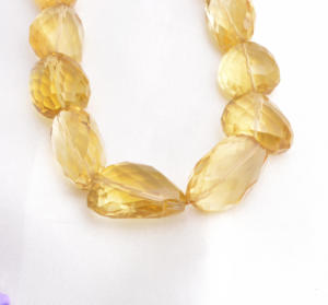 Cuentas facetadas de citrino natural | Cuentas facetadas de citrino natural de 16 pulgadas para la elaboración de joyería fina con piedras preciosas - Product Image 1