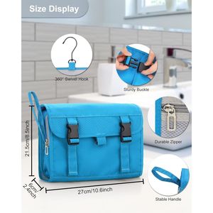 For Relavel Large Capacity Waterproof Cosmetic <b>Storage</b> Organizer Case Travel Hanging <b>Toiletry</b> Bag for Women Men Bath Makeup Bag - Product Image 3