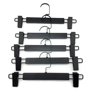 Premium <b>black</b> wooden trouser clips Customizable with logo size Suitable for clothing stores and home wardrobes. - Product Image 2
