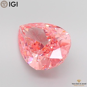 Diamante Cultivado en Laboratorio CVD, Claridad VS1, Color Rosa Intenso, 8.02 Quilates, Corte Pera, con Certificado IGI, Ideal para Anillo de Compromiso - Product Image 3